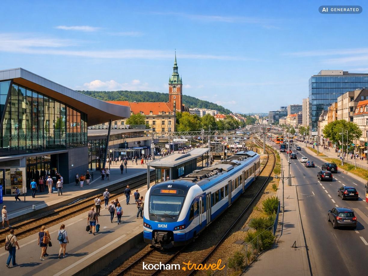 Start spaceru: Węzeł przesiadkowy i Aleja Grunwaldzka w Gdańsk