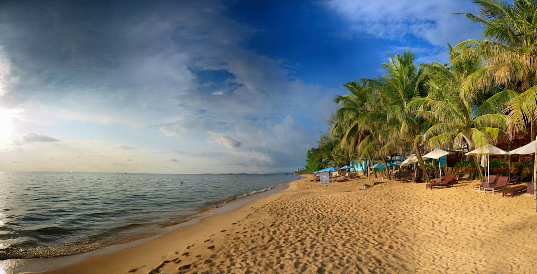 Egzotyczna plaża w Wietnamie, miejsce do relaksu