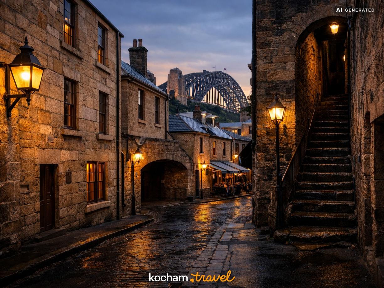 Architektura z piaskowca i mroczne zaułki w Sydney