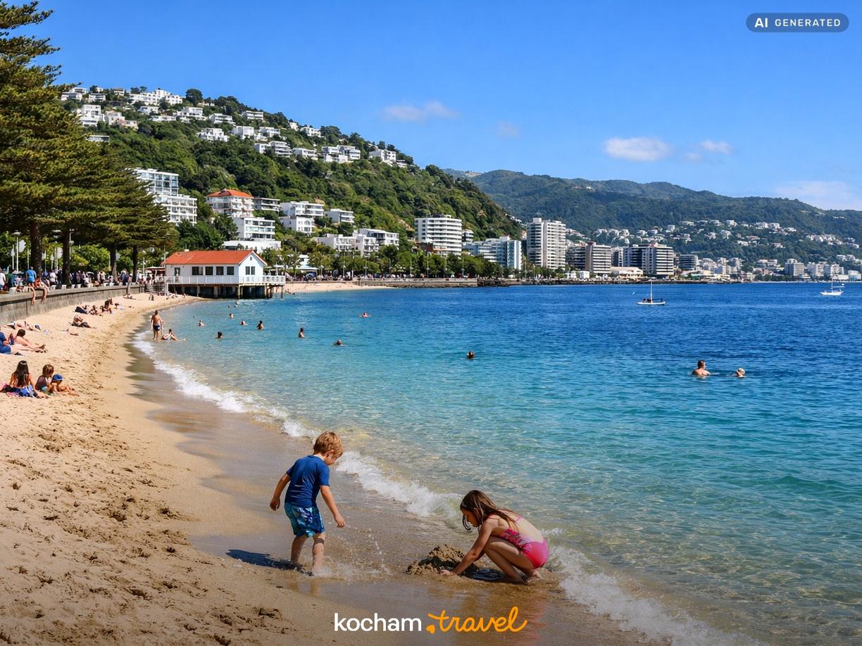 2. Oriental Bay – nadmorski relaks z dziećmi w Wellington