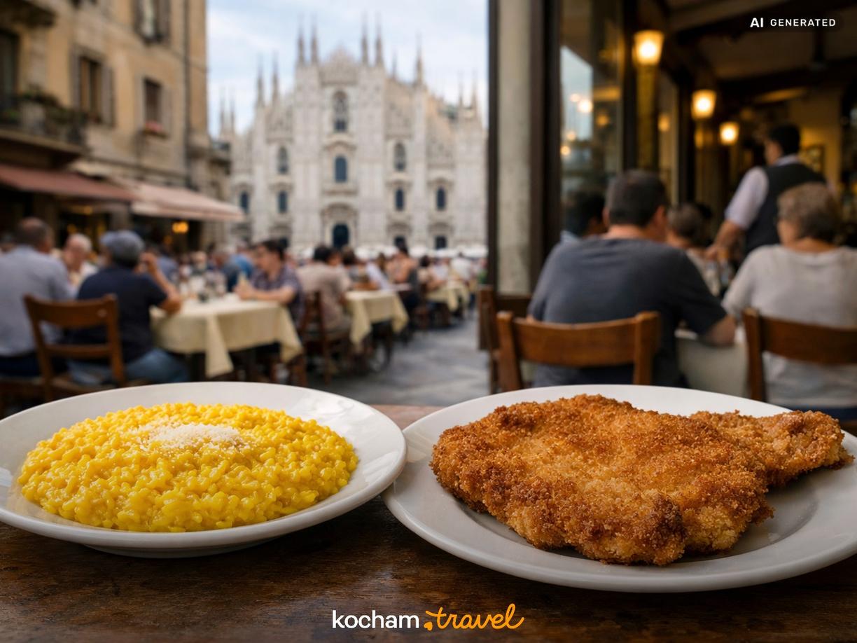 Risotto i cotoletta – fundamenty smaku w Mediolan