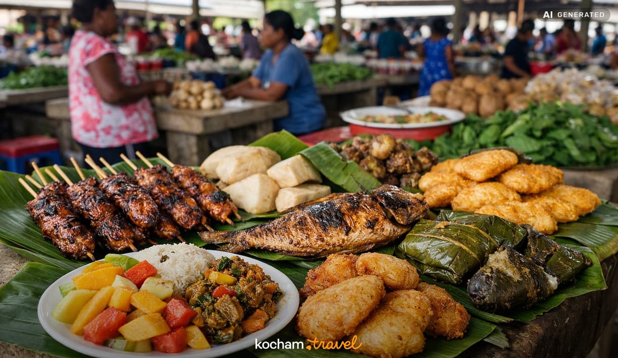 Ilustracja do tematu: Vanuatu. Co zjeść na głównym targu w Luganville? Przewodnik po wyspiarskim street foodzie