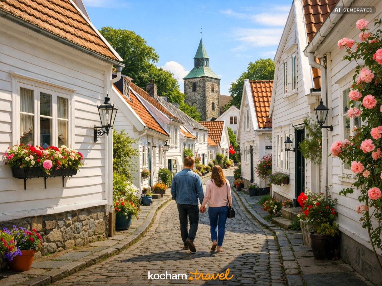 Urokliwa Starówka (Gamle Stavanger) – Romantyzm i Historia w Stavanger