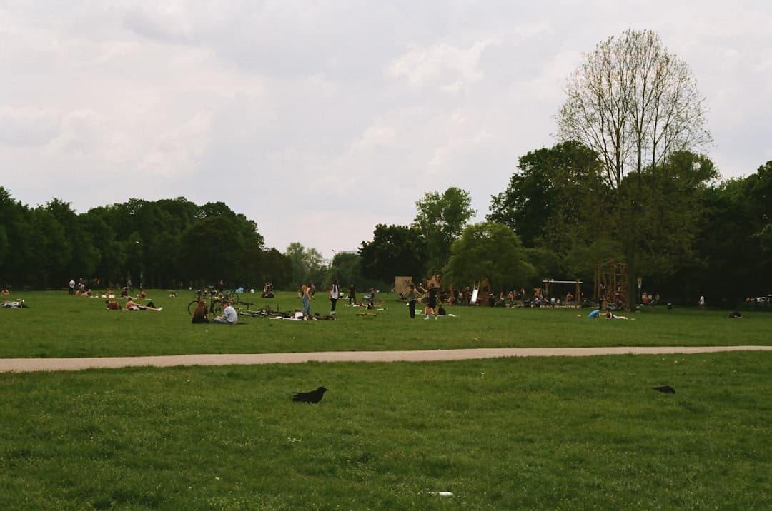 Ludzie cieszący się czasem w parkach Bristolu, relaks w naturze