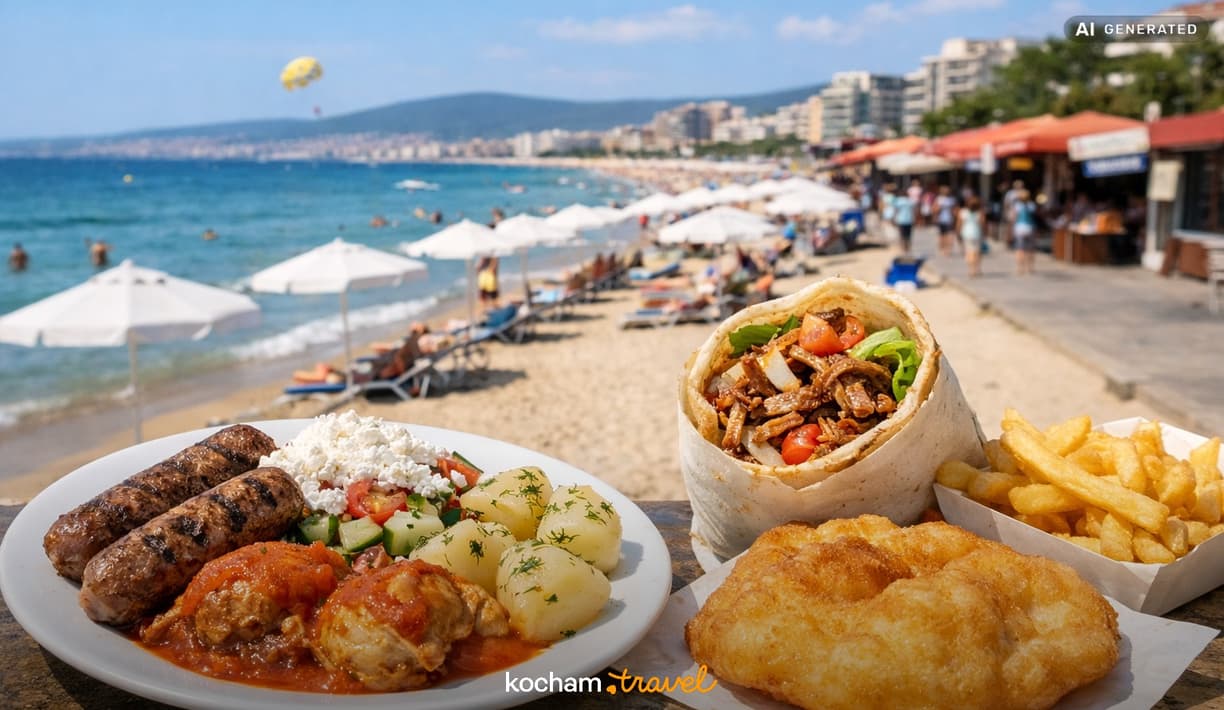 Ilustracja do tematu: Słoneczny Brzeg: gdzie zjeść — lokalne klasyki i street food?