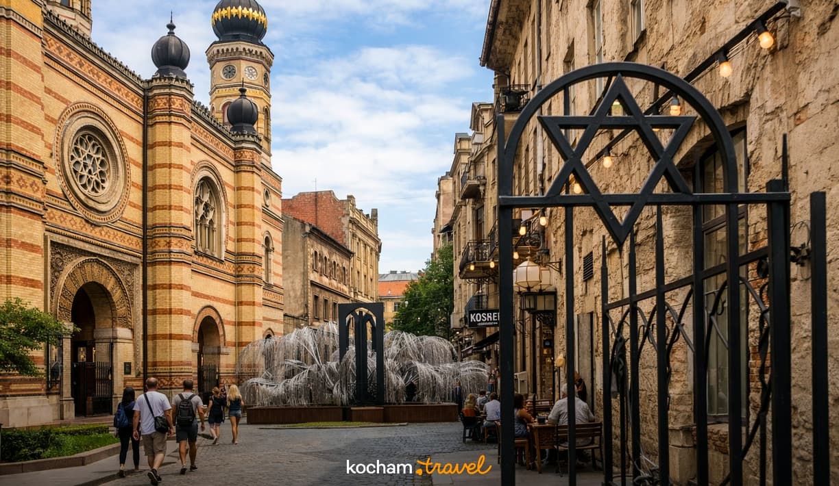 Ilustracja do tematu: City break z Warszawy: Budapeszt - śladami żydowskiej historii Węgier w dzielnicy Erzsébetváros.