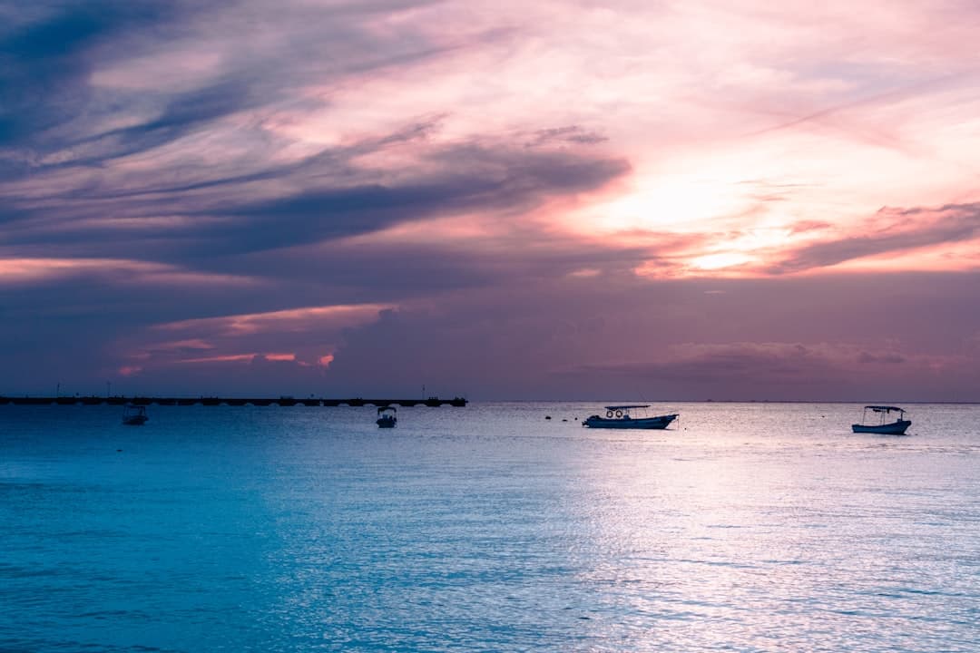 Tropikalny zachód słońca na Cozumel