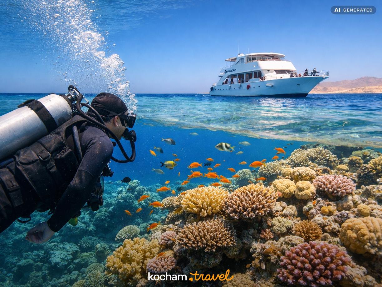 Dzień 2: Podwodny świat i rejsy po Morzu Czerwonym w Hurghada