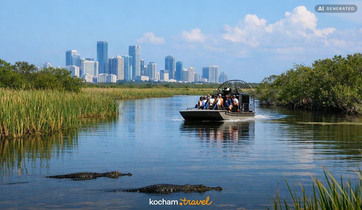 Ilustracja do tematu: Stany Zjednoczone. Jednodniowa wycieczka z Miami do Parku Narodowego Everglades