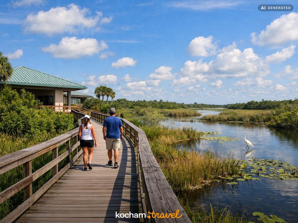 Ernest F. Coe Visitor Center i aktywne zwiedzanie w Miami