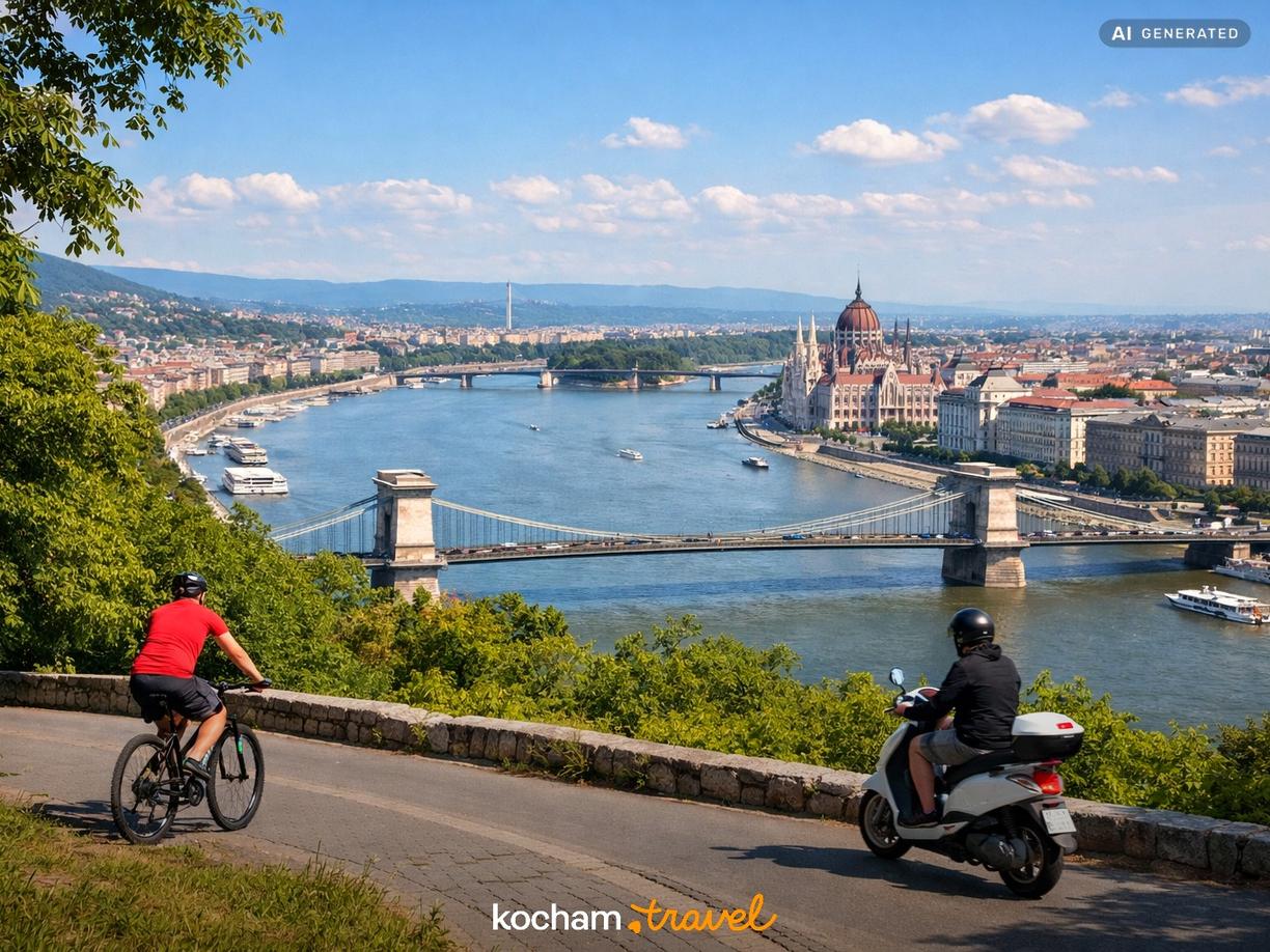 Opcje dojazdu rowerem lub skuterem w Budapeszt