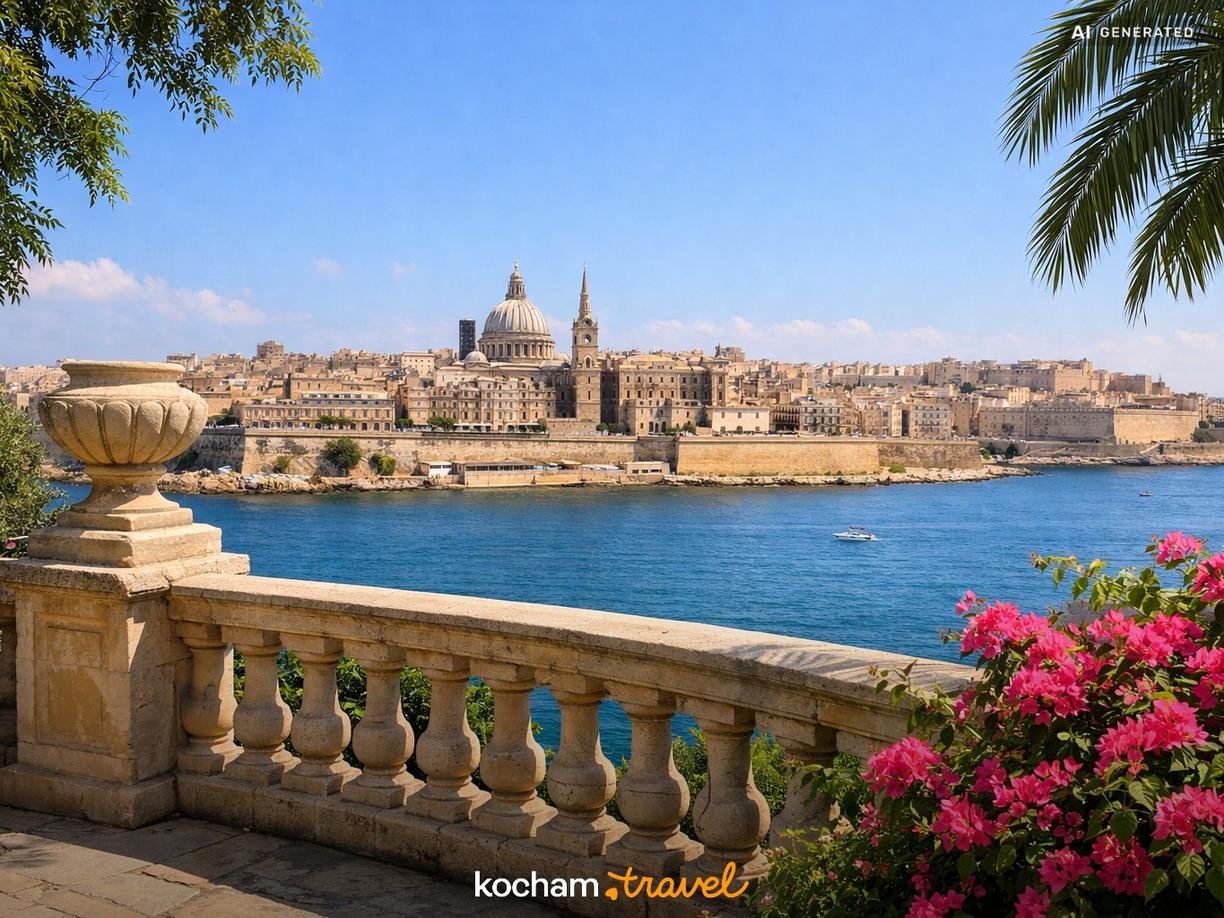 Punkt Widokowy z Królewskiego Ogrodu i okolice w Sliema