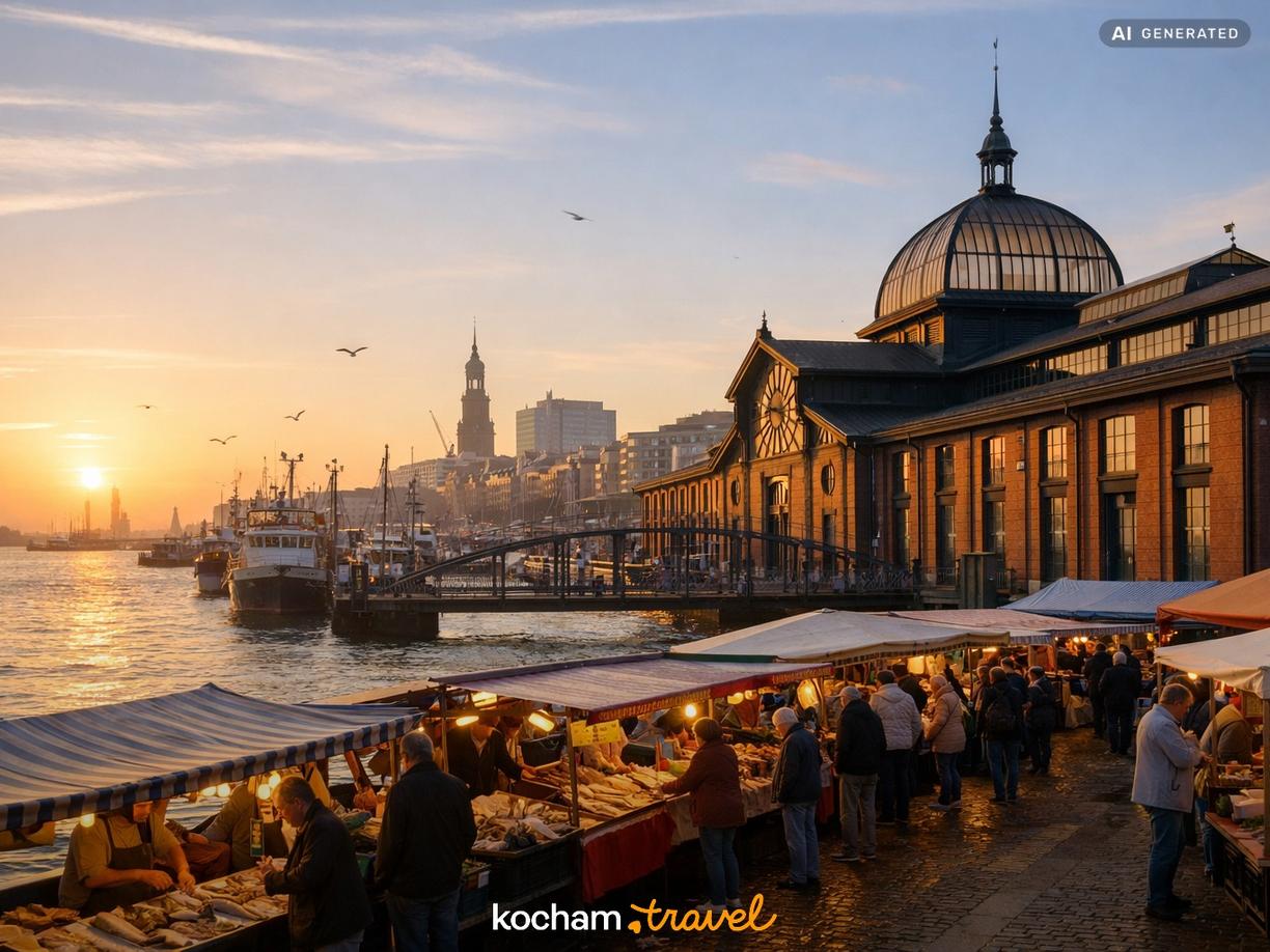 Słynny Fischmarkt i poranny rytuał w Hamburg