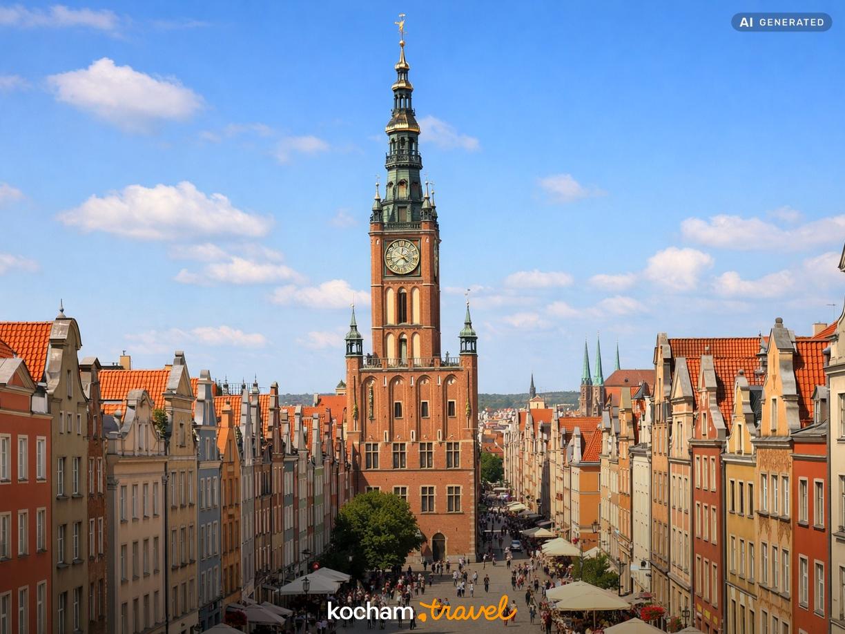 Wieża Ratusza Głównego Miasta – Królewska oś w Gdańsk