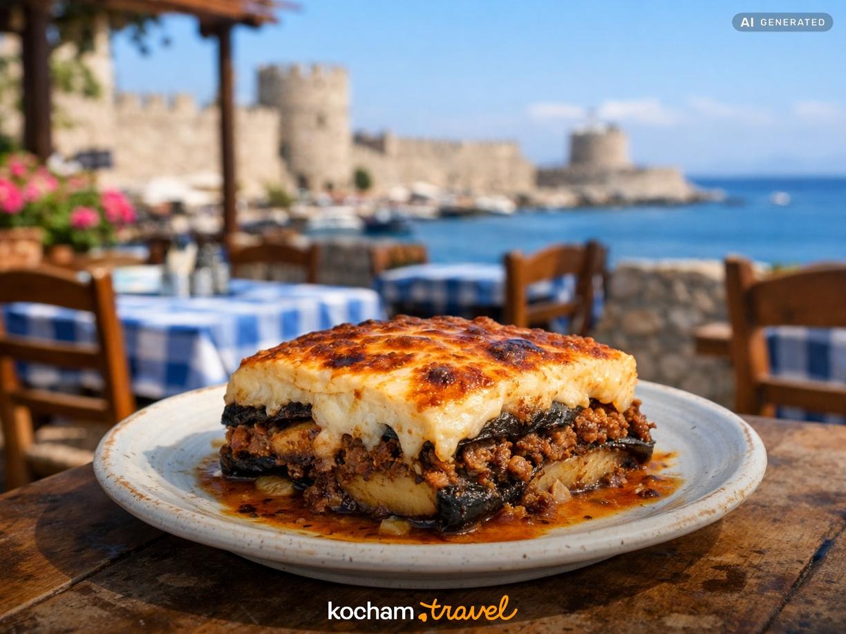 Tradycyjne dania greckie na Rodos w Rodos