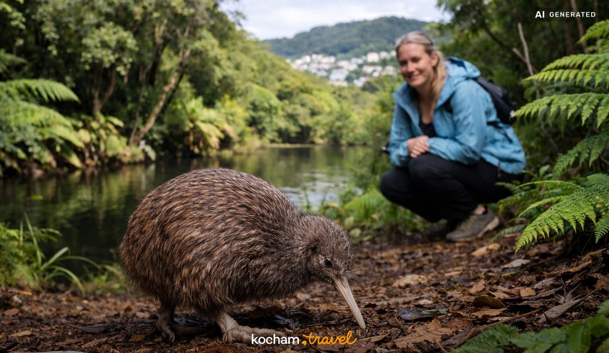 Ilustracja do tematu: Gdzie samolotem na urlop: spotkanie z ptakiem kiwi w rezerwacie Zealandia w nowozelandzkim Wellington.