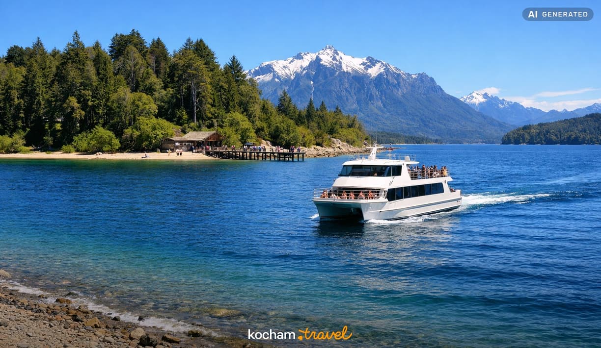 Ilustracja do tematu: Argentyna. Ceny rejsów po jeziorze Nahuel Huapi w Bariloche – ile kosztuje wycieczka statkiem na wyspę Victoria?