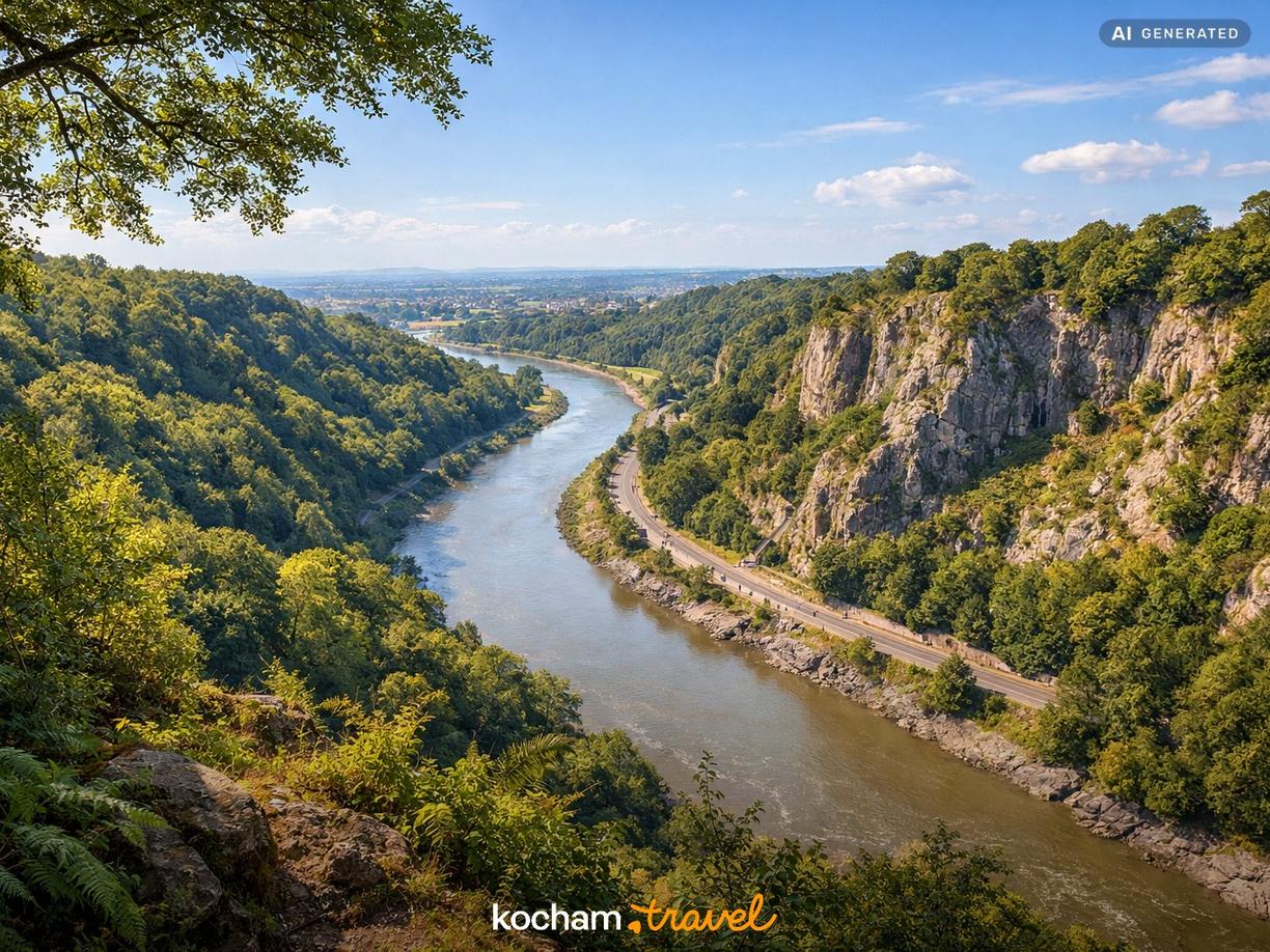Leigh Woods i naturalne krajobrazy wąwozu w Bristol