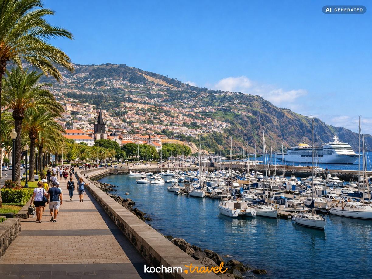 Spacer po Avenida do Mar i okolicach w Funchal