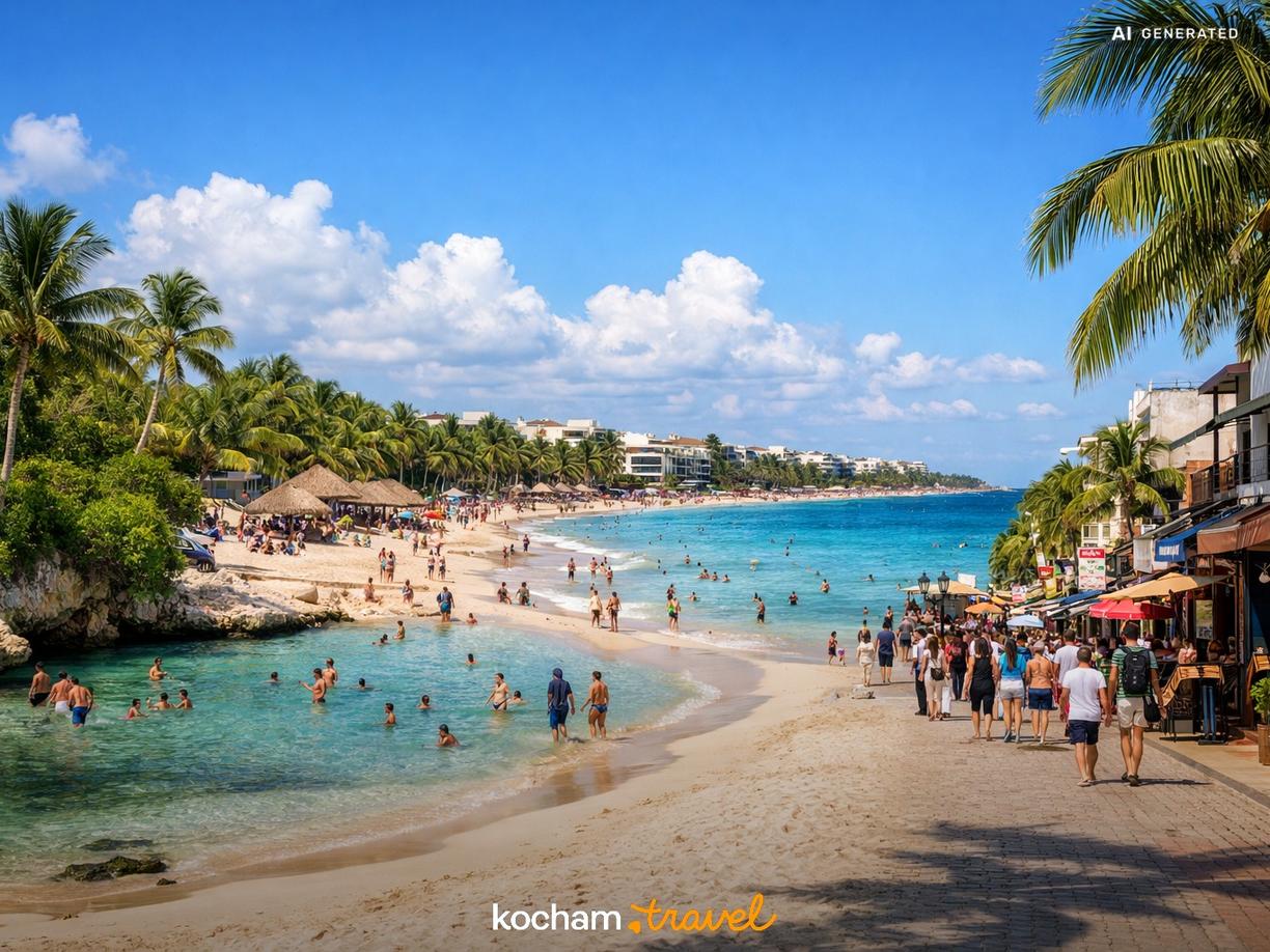Dzień 3 i 4 - Plażowanie na Punta Esmeralda i spacer po 5th Avenue w Playa del Carmen