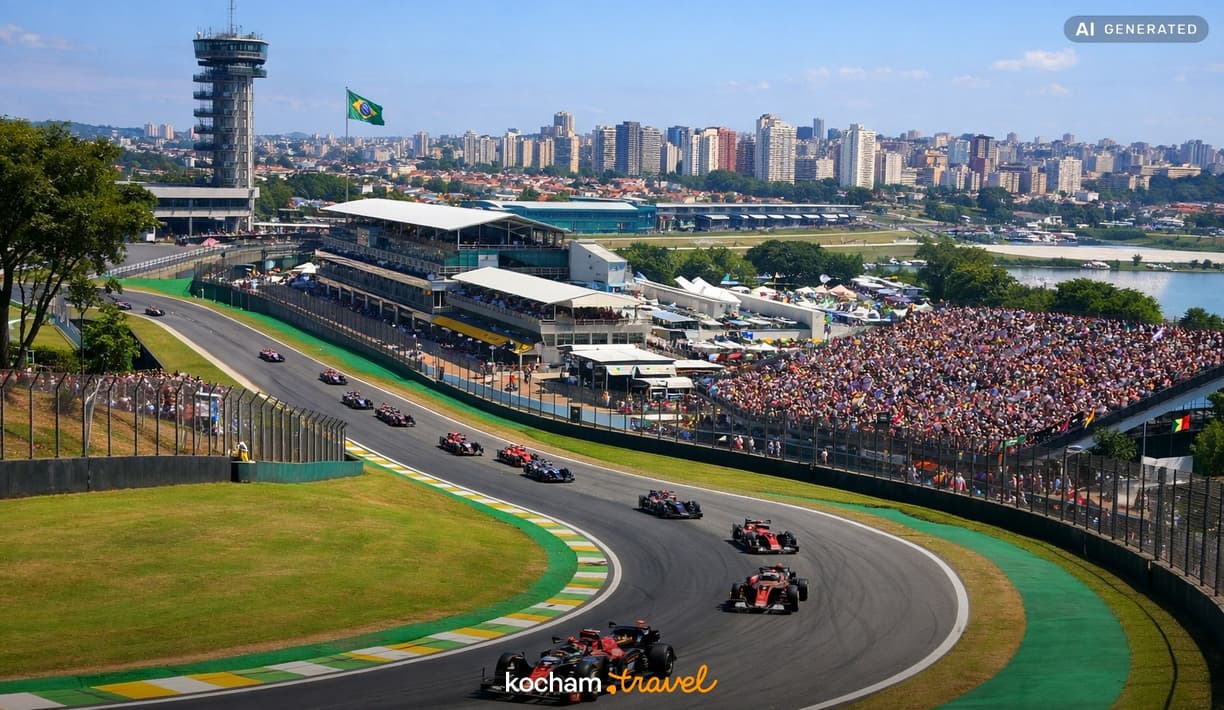 Ilustracja do tematu: Brazylia. Jak samemu zorganizować wyjazd na wyścig F1 na torze Interlagos w São Paulo: bilety, terminy i logistyka.