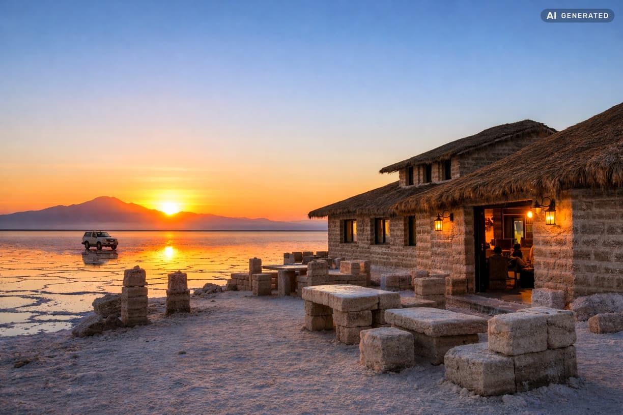 Chcesz przeżyć noc na solnej pustyni? w Salar de Uyuni