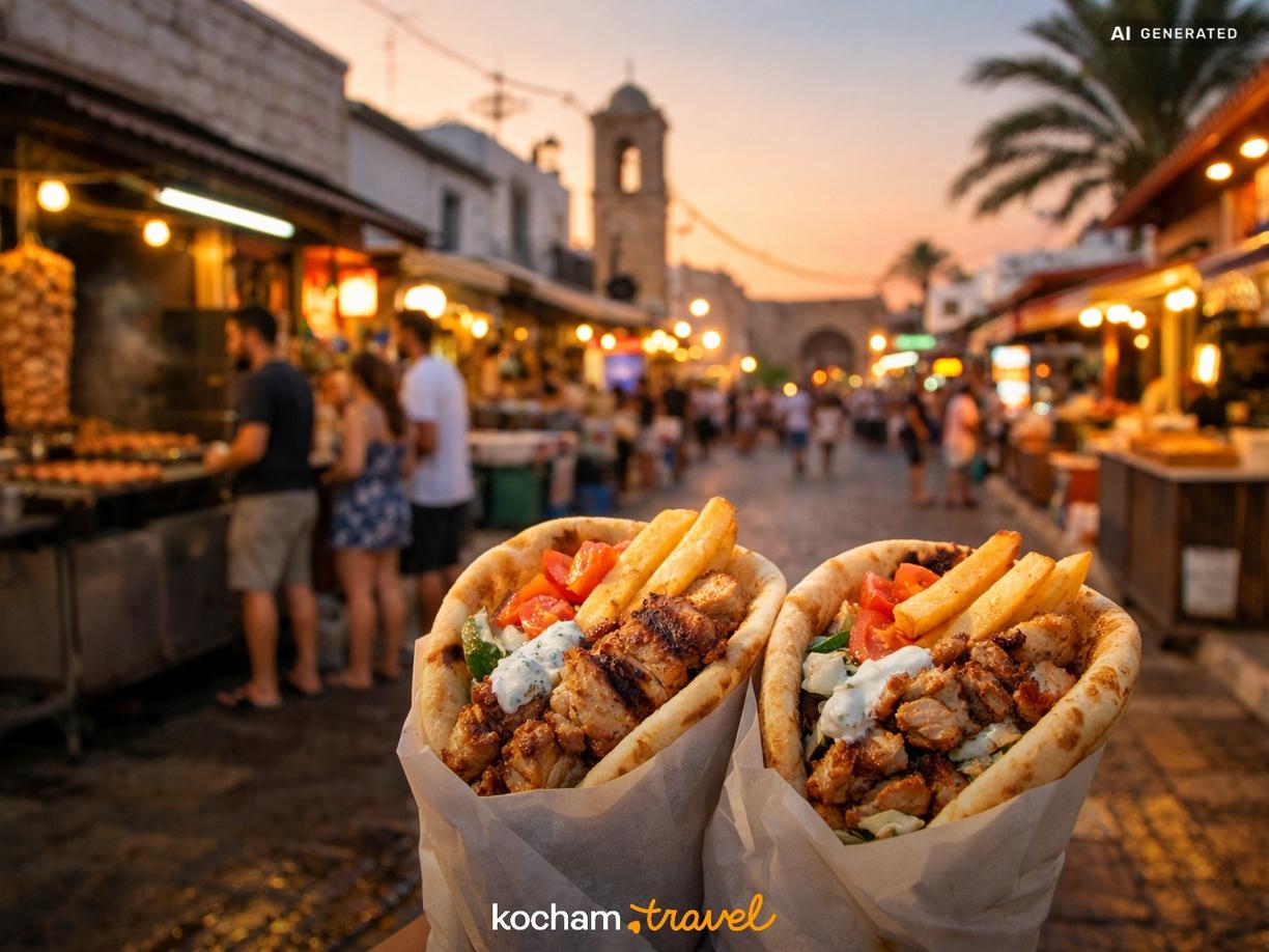 Street food i późne przekąski w Ayia Napa