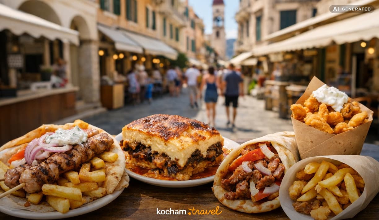 Ilustracja do tematu: Korfu: gdzie zjeść — lokalne klasyki i street food?