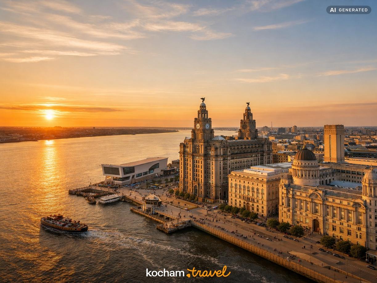 Jak fotografować Liverpool z powietrza w Liverpool