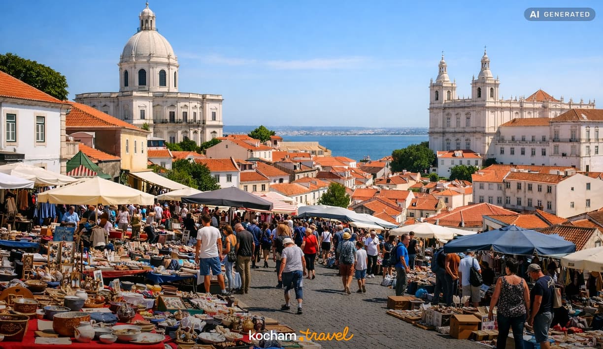 Ilustracja do tematu: City break z Warszawy: Lizbona - jak zaplanować wizytę na słynnym targu staroci Feira da Ladra w Portugalii?