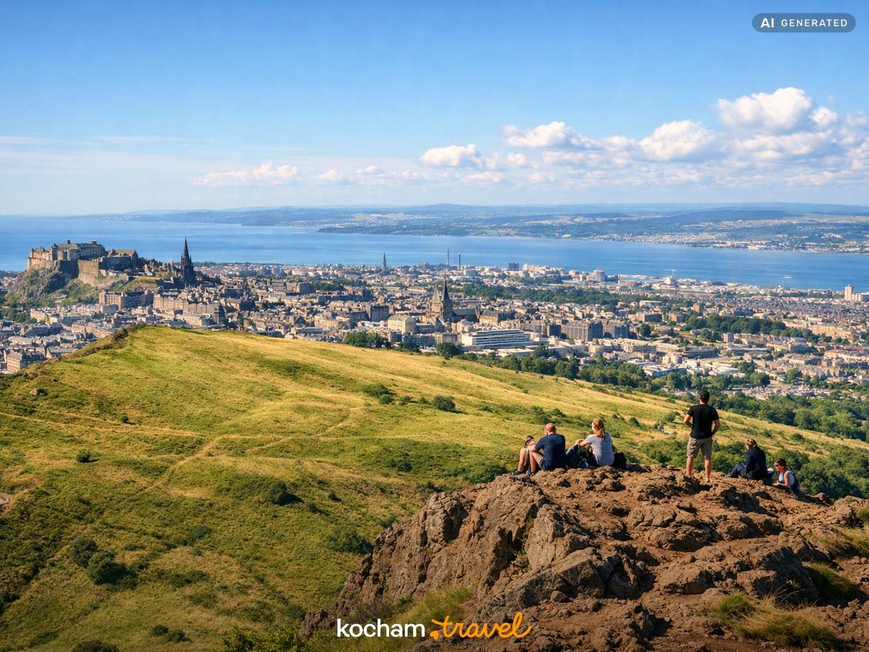 Arthur's Seat i najwyższe perspektywy w Edynburg