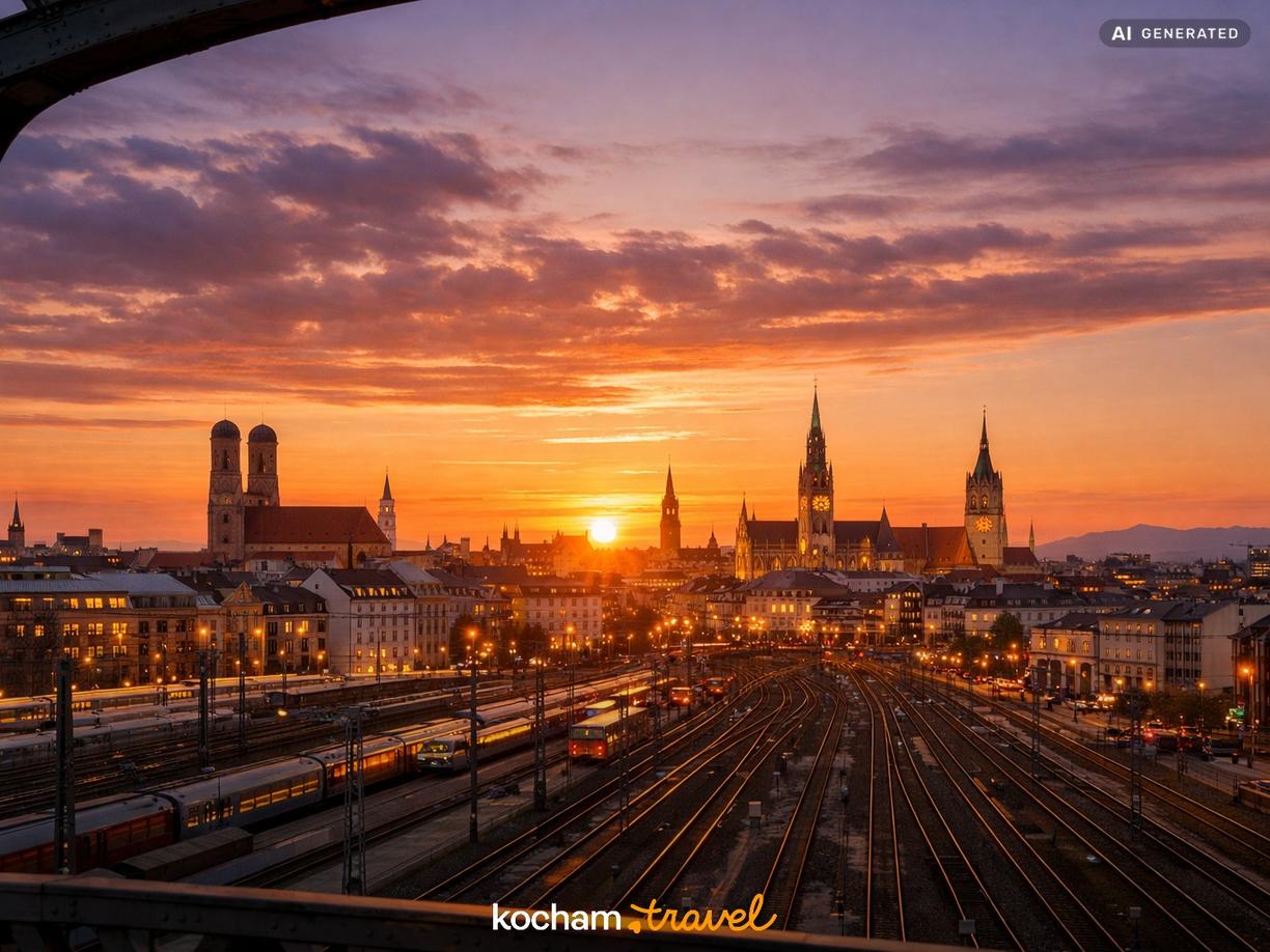 Magiczne zachody słońca i wieczorne panoramy w Monachium