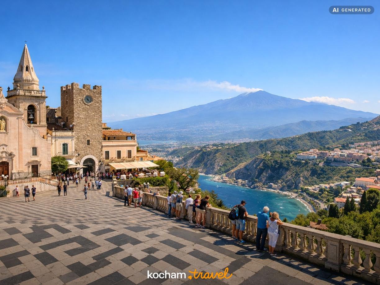 Piazza IX Aprile — Serce Taorminy w Taormina