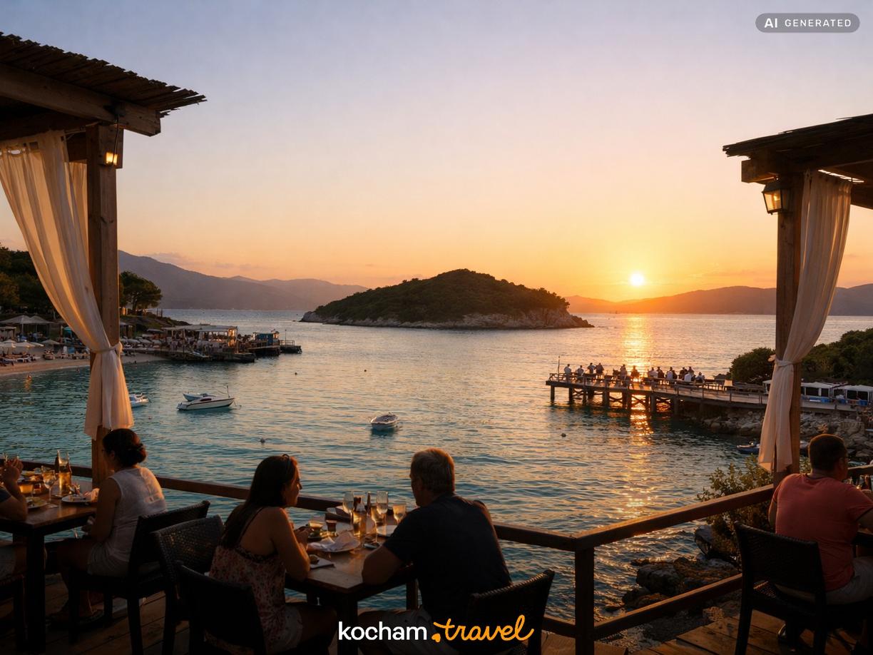 Obiady i kolacje z widokiem na morze w Ksamil