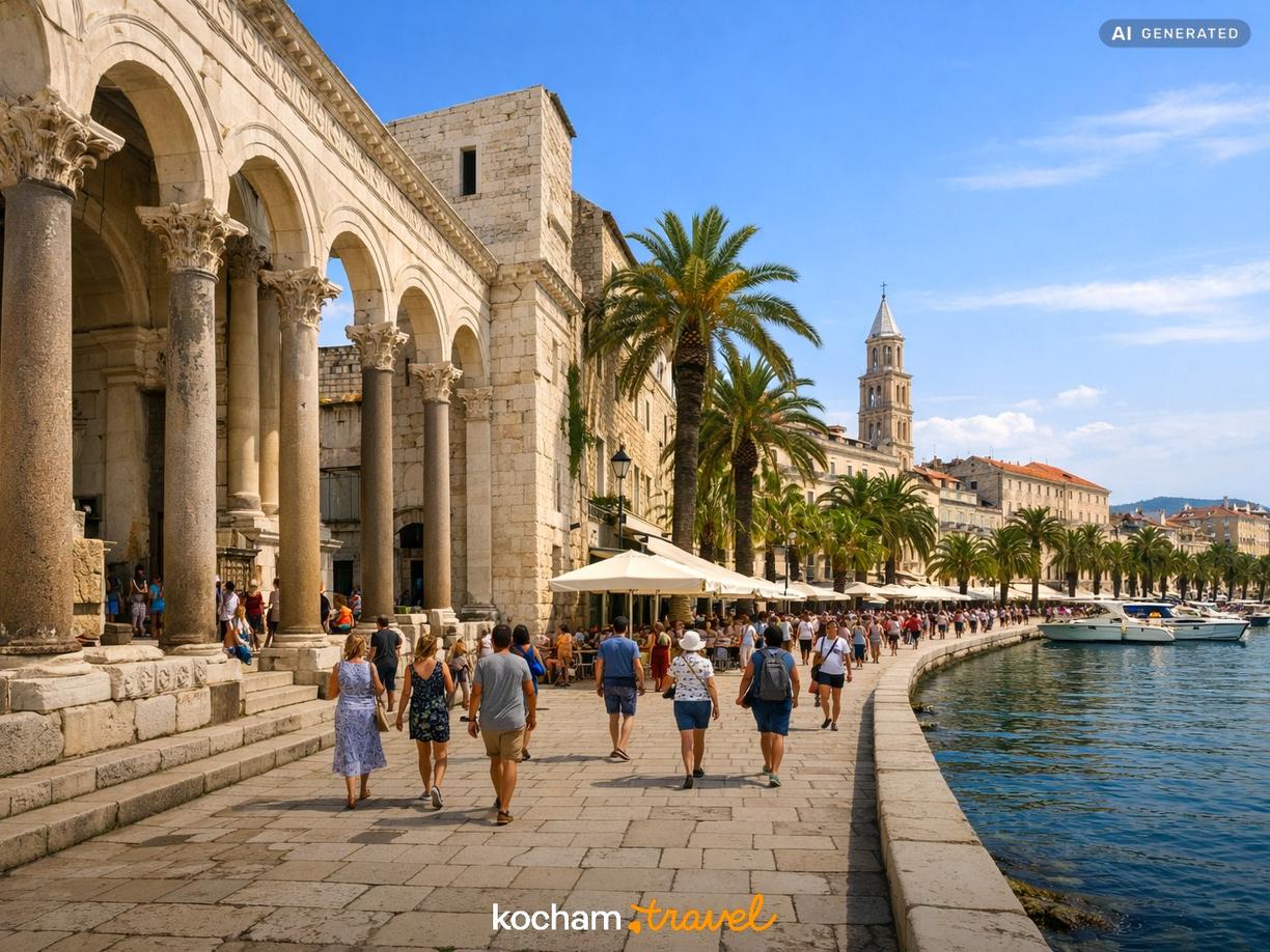 Spacer po Starym Mieście i promenadzie Riva w Split