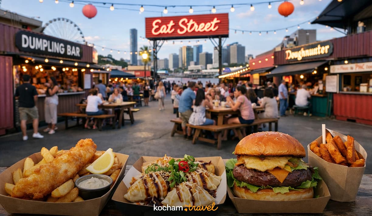 Ilustracja do tematu: Australia. Eat Street Northshore w Brisbane: co zjeść na najsłynniejszym targu z kontenerów?