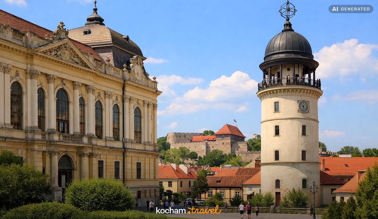 Ilustracja do tematu: City break z Krakowa: Eger na Węgrzech - tajemnice barokowego Liceum i astronomicznej Wieży Magicznej.