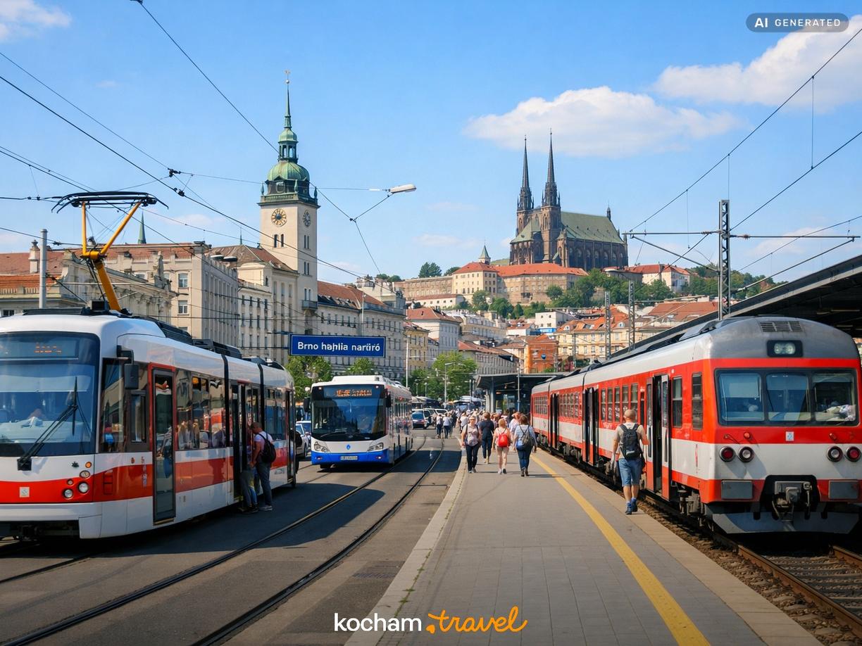 Bezpłatny transport publiczny i pociągi w Brno