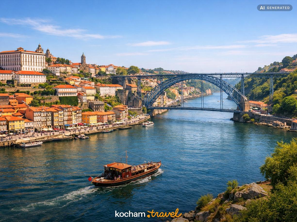Porto i malownicza dolina rzeki Duero w Portugalia