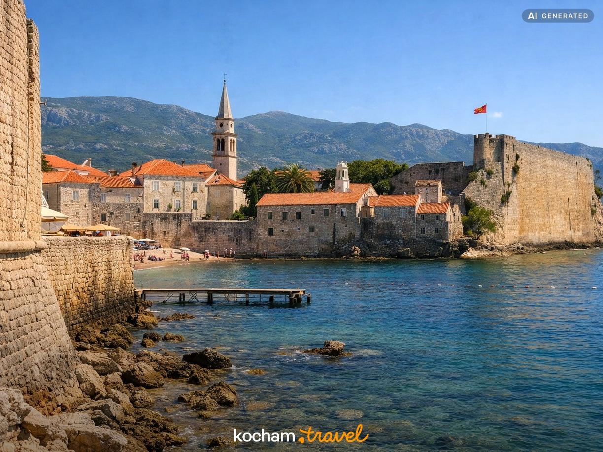 Centrum Budvy i Stare Miasto w Budva