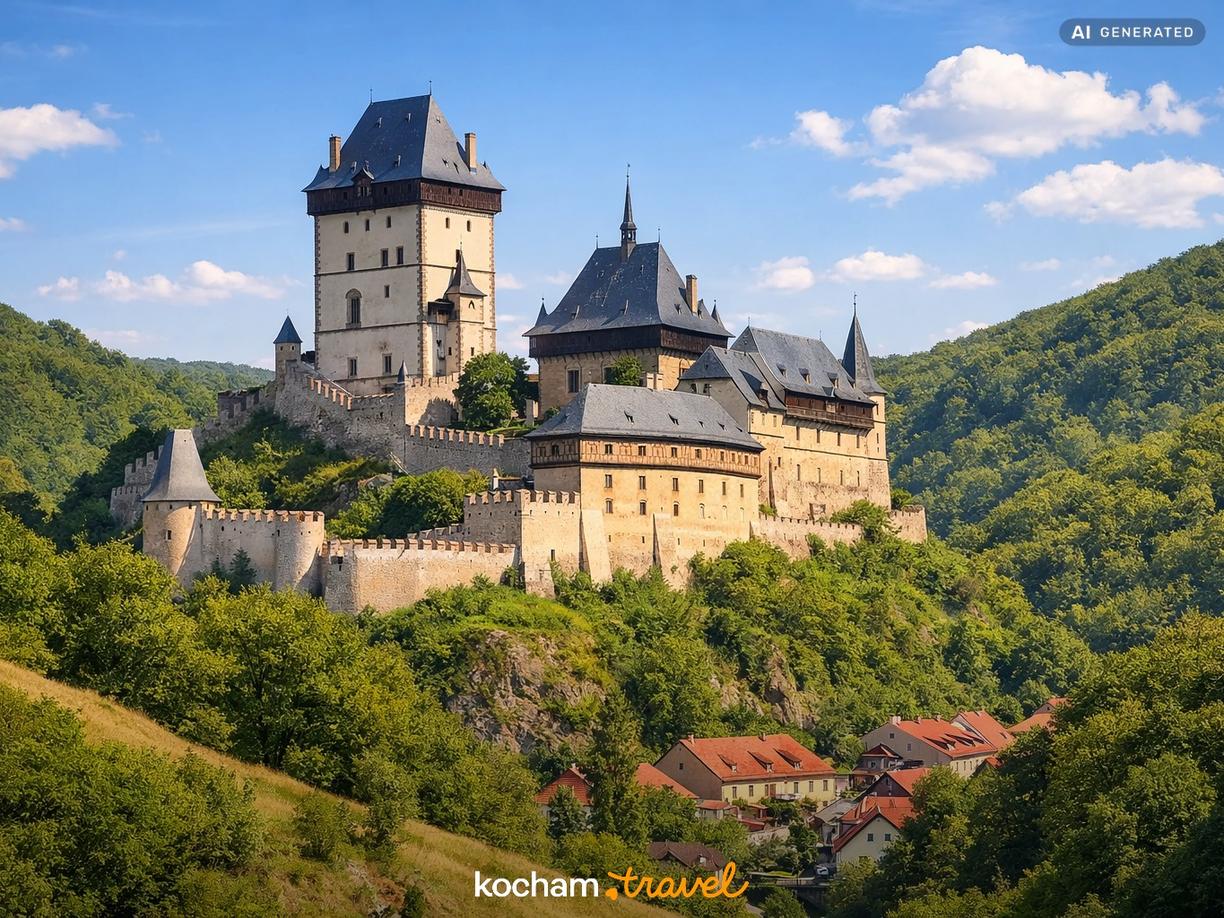 Zamek Karlštejn i królewska historia w Czechy
