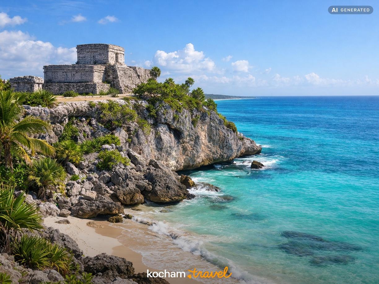 Dzień 1 i 2: Przylot, aklimatyzacja i majestatyczne ruiny Tulum w Tulum