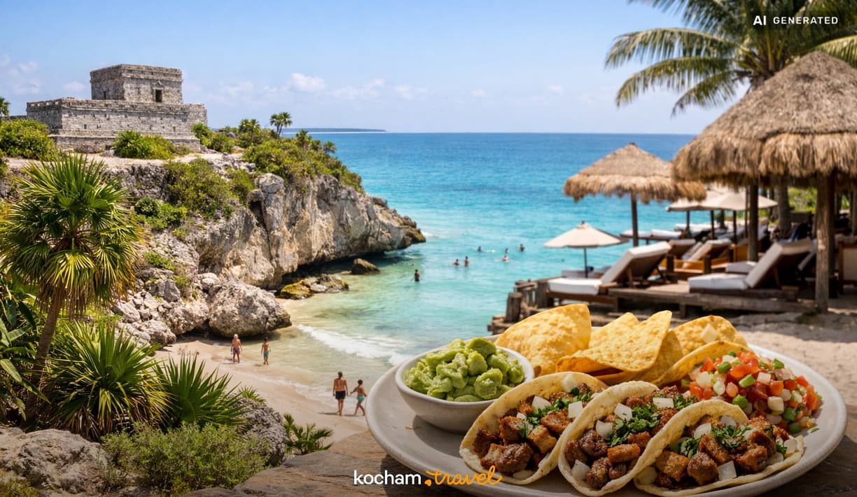 Ilustracja do tematu: Gotowy plan podróży: wyjazd do Tulum w Meksyku na 7 dni z idealnym balansem relaksu, jedzenia i zwiedzania