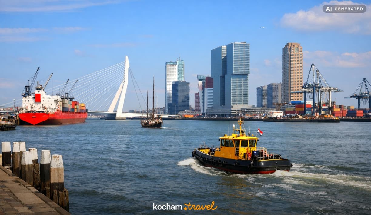 Ilustracja do tematu: City break z Gdańska: Rotterdam (Niderlandy) - jak zwiedzić największy port w Europie i poczuć morski klimat miasta