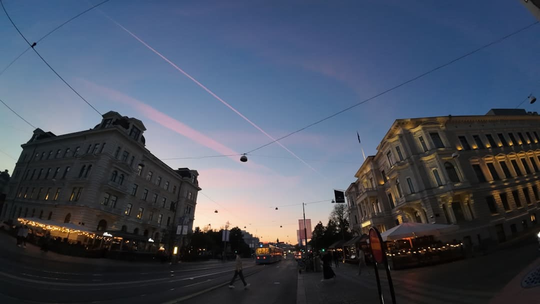 Widok na Wiedeń o zachodzie słońca