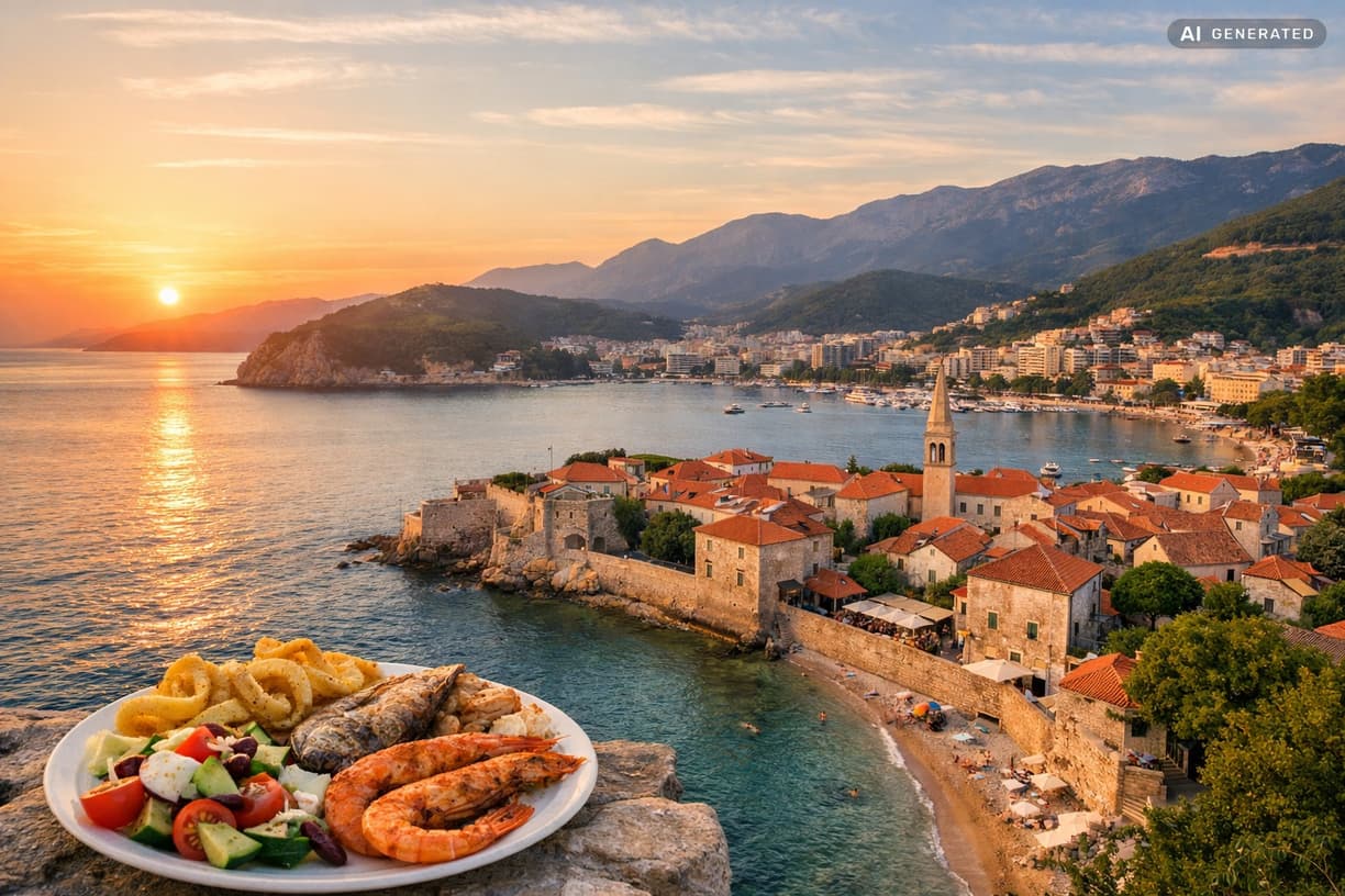 Zbuduj swój kulinarny plan podróży w Budva