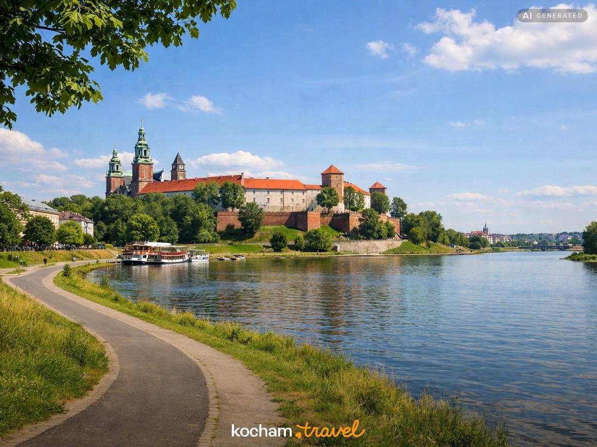 Wprowadzenie do trasy rowerowej Kraków-Tyniec w Kraków