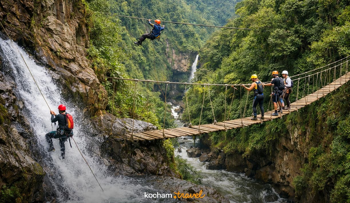 Ilustracja do tematu: Ekwador. Canyoning, tyrolki i mosty tybetańskie – przewodnik po sportach ekstremalnych w Baños.