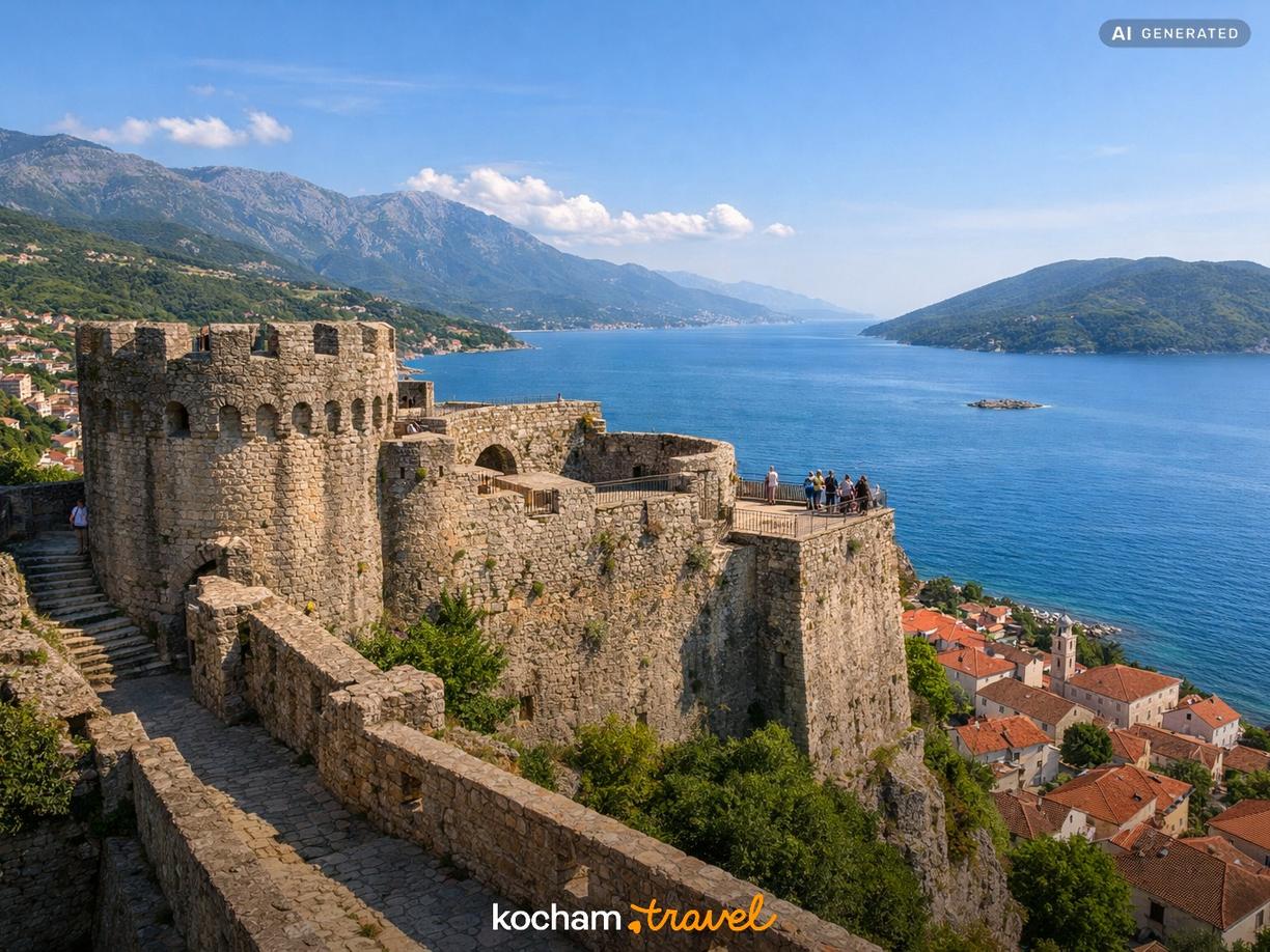 Majestatyczne twierdze i widoki z zewnątrz w Herceg Novi