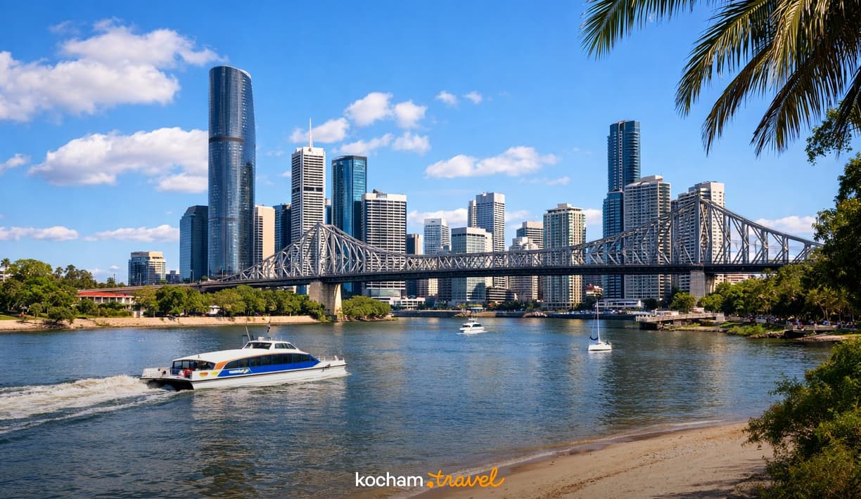 Ilustracja do tematu: Australia. Loty z Polski do Brisbane: aktualne widełki cenowe biletów i najtańsze miesiące na podróż